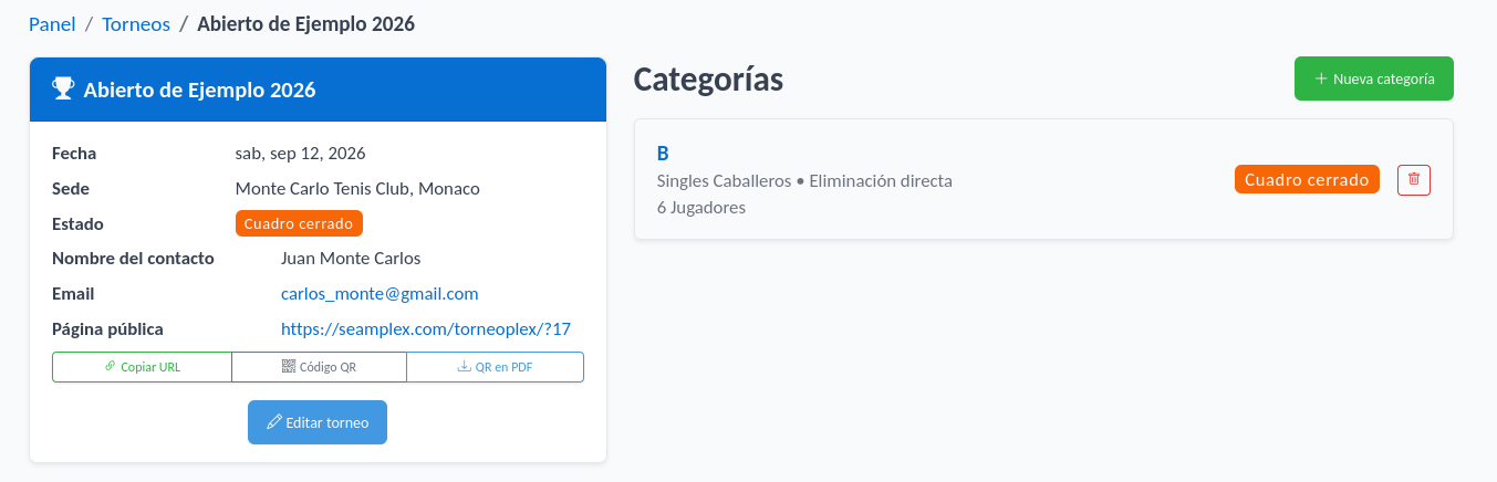 Link y QRs públicos